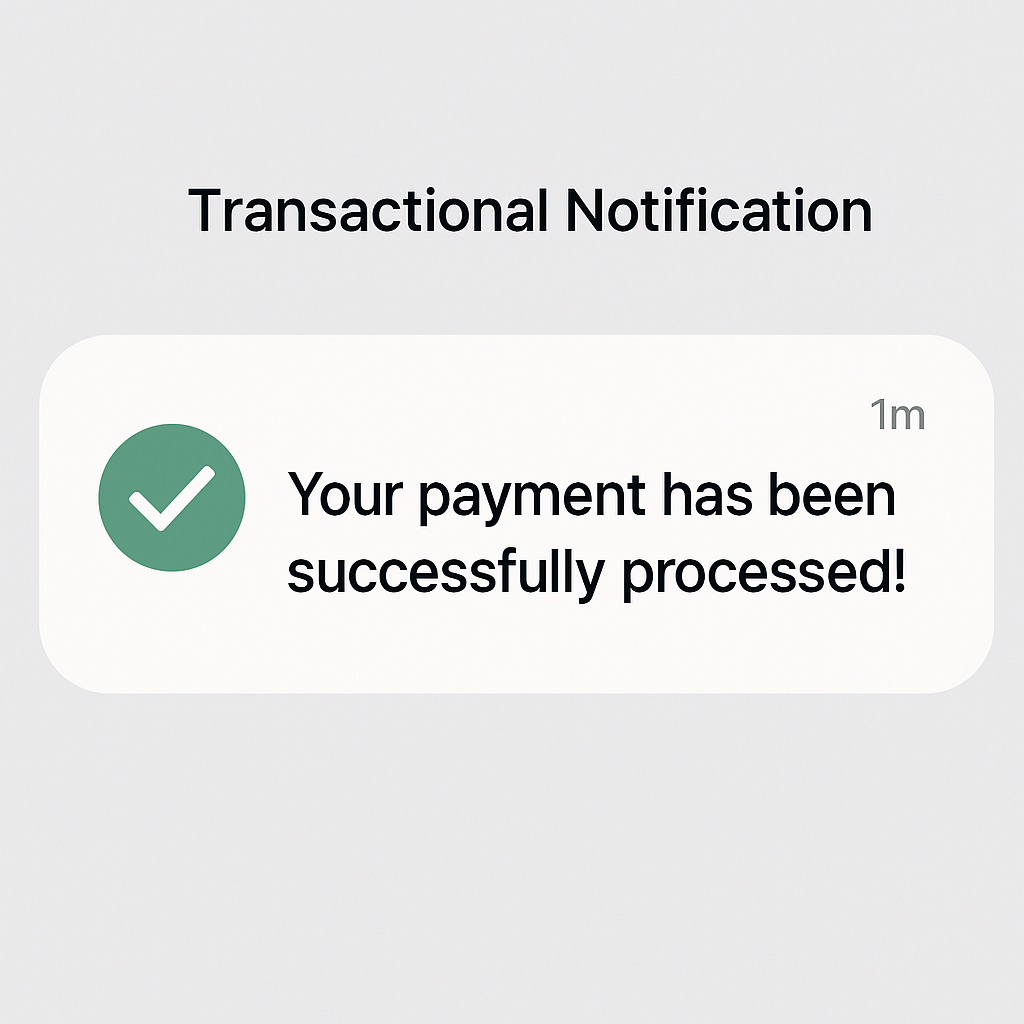 Push notification transactional